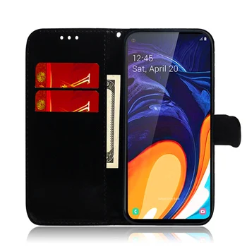 Color dibujo de Deslumbrar a los Flip Wallet Cuero de la PU de la caja del Teléfono Para Samsung Galaxy A10E A20E A10 A20 A30 A40 A50 A60 A70 A80 A90 Cubierta