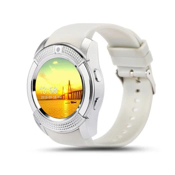 Colorido V8 Smart Wireless Reloj Impermeable de los Deportes de el Smartwatch de Pantalla Táctil Con Cámara Ranura de la Tarjeta SIM Impermeable Reloj Inteligente