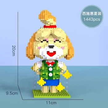 Conejo Animado Bloques de dibujos animados Oso de Subastas Figura Ladrillos de Construcción para Niños de Juguete de los Niños de Educación Muñeca Brinquedos Lindo Regalos