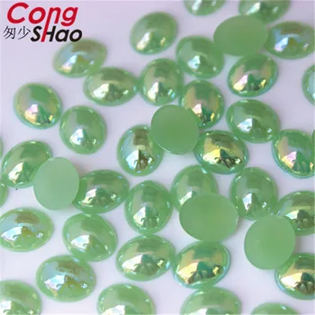 Cong Shao 300PCS 8*10 mm AB Color de Acrílico de Óvalo de diamante de imitación de las planas piedras y cristales Para ropa Artesanal de Accesorios de BRICOLAJE CS587