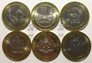 Conjunto Completo De 6 PcsRussia 10 Rublos Ciudad Antigua Serie De Monedas Conmemorativas Reales Original Monedas Genuinas De La Unc