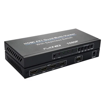 Conmutador Perfecta Múltiple del Interruptor de INFRARROJOS de la Pantalla Splitter Convertidor HDMI-compatible 4x1 Switch Quad Multi Visor de 5 Modos de PS3 DVD