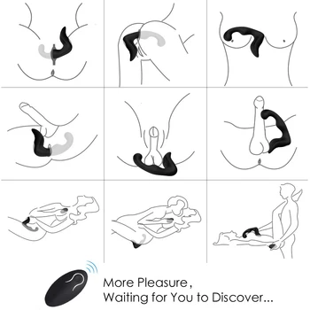 Control remoto de la Próstata Masajeador USB de Carga Para los Hombres Anal Vibrador Juguetes Sexuales Para los Hombres/las Mujeres Anal Tapones Consolador Vagina Coño