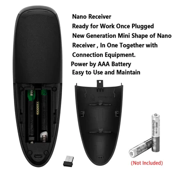Control remoto G10 Voz universal 2.4 G Ratón Inalámbrico Aire Micrófono Giroscopio IR de Aprendizaje para Android tv box H96 Max X96 mini