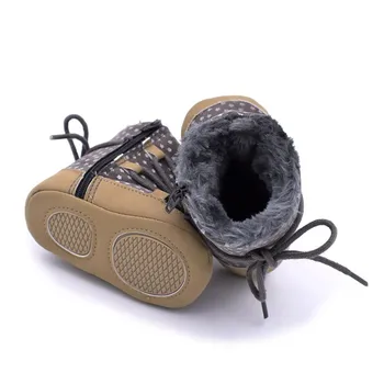 COOTELILI Anit-Deslizamiento Zapatos de Bebé Para las Niñas de Invierno de los Niños de Lana Caliente Bebé Botas de Bebé Primera Walker Zapatos Aprendizaje Botas