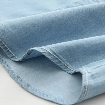 Coreano De La Moda De Mezclilla Azul Blusa De Las Mujeres Básicos Camisas De Manga Larga, Con Bolsillos Otoño Tocando Fondo Camisa Blusas Mujer De Moda 2019