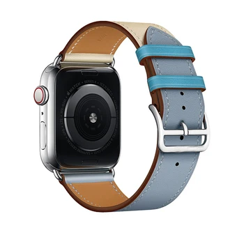 Correa para el Apple watch banda de 42 mm 38mm Único tour de Cuero de la correa de la pulsera de la muñeca correa de reloj Iwatch serie 5/4/3/2/1 Accesorios