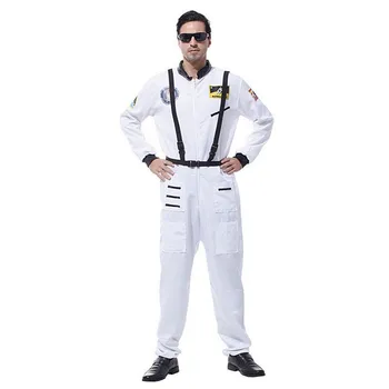 COSFANS envío Gratis Fiesta de Halloween Trajes de Astronauta Para los Hombres Adultos de la Semana del Libro Naranja de Espacio en Blanco de Vuelo Pólit Traje Traje
