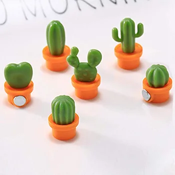Creativo 18Pcs Mini Cactus Imanes en la Nevera Armario Imanes de Nevera Aviso de Mensaje Magnético Pegatinas para la Casa, Decoración de la Oficina
