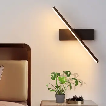Creativo de 30cm de 330 grados de rotación de la lámpara de pared moderno minimalista, dormitorio lámpara de la mesita Escaleras pasillo de maquillaje espejo de luces 2020 más reciente