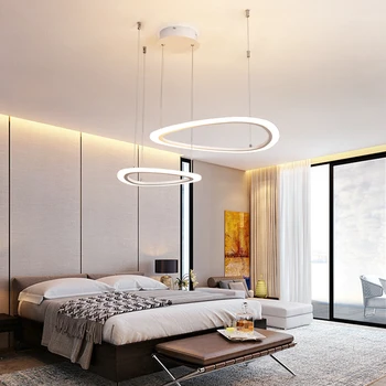 Creativo DIY LED lámpara de Araña Blanca de la lámpara de araña iluminación de la Sala de estar Dormitorio lampadari Suspensión de la Luminaria Casa Moderna lámpara de Araña