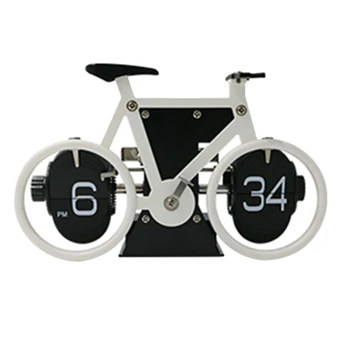Creativo Flip Reloj De Bicicletas En Forma De Reloj De Tabla De Alarma Reloj De Viaje Decorativas Casa Blanca