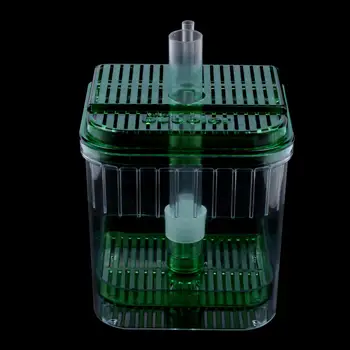 Cuadrado de plástico Tanque de Peces de Acuario Filtro de la parte Inferior del Cuadro Verde Transparente apto para : Acuario ,Peces ,Tanque de