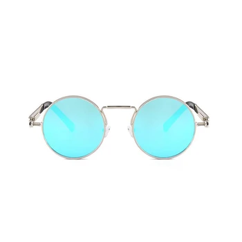 Círculo Steampunk Gafas de sol de las Mujeres de los Hombres de la Vendimia Retro de Gafas de sol de Marca Diseño de la Lente del Espejo de Lujo de Calidad Gafas UV400