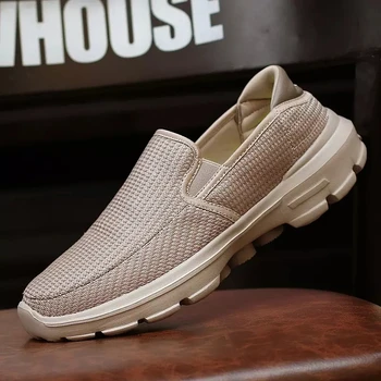 Cómodo Amortiguación de los Zapatos Masculinos 2020 Hombres Nuevos Zapatos Casuales Plana Lazy Slip en Mocasines, Zapatos de los Hombres de Gran Tamaño 37-45 zapatos De Hombre