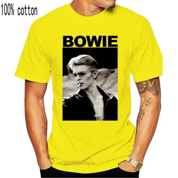 David Bowie Fumar Pic Imagen En Blanco Camiseta Oficial De La Nueva