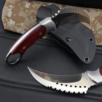 DC53 hoja táctica de la garra de la auto-defensa de la garra cuchillo CS garra cuchillo de supervivencia camping de la selva fijo garra cuchillo al aire libre de la uña de cuchillo