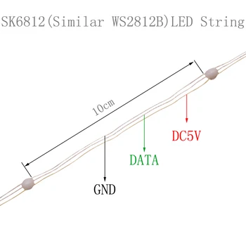DC5V USB SK6812 Decorativas LED Luz Cadena Para el Dormitorio WS2812B RGB LED Luces de Bluetooth a todo Color Direccionables Individualmente