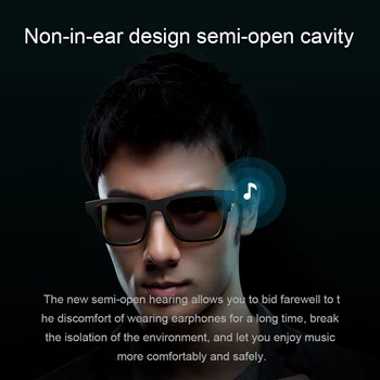 DDJ Inteligente de Audio Bluetooth Gafas de Gafas de sol de los Deportes al aire libre Impermeable de la Cancelación de Ruido Estéreo Con Micrófono Auricular Inalámbrico