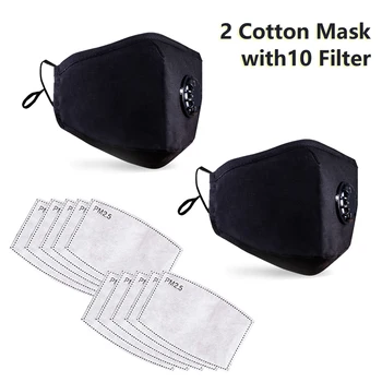 De algodón en la Boca de la Máscara de Carbón Activado Anti Polvo PM2.5 Respirador Unisex Reutilizables Boca Cubierta Con La Respiración De La Válvula De La Máscara De La Cara