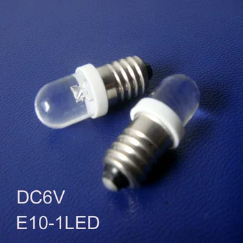 De alta calidad de 6v E10,E10 luz de Señal,E10 6.3 V,E10 Luz Indicadora de 6v,led E10 luz,E10 bombilla DC6V,E10 led,envío gratuito, 100pc/lote