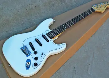 De alta calidad FDST-1017 de color blanco, de cuerpo sólido con la onda de rosewood fretboard cabeza grande guitarra eléctrica, gastos de envío Gratis