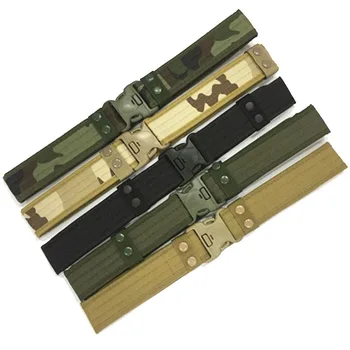 De alta Calidad Multi-función Hombres Cinturones de Lujo de Nueva Woodland Camo Camuflaje Cintura Táctica Diseñador Correas de Accesorios de Caza