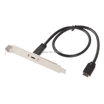 De alta Calidad USB3.1 TIPO-E Macho a TIPO-C Hembra de 10 gb Placa base Panel trasero de 50 cm de Cable de Expansión del Soporte del Panel