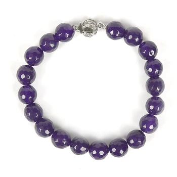 De corte Deep Purple tamaño de 10 mm de Cristal Violeta decisiones de estilo de la moda Pulseras Para niñas damas de regalos