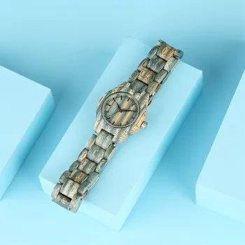 De cuarzo de Madera, Relojes de Pulsera Completo de Madera de Mujeres Relojes Simple Simple Green Relojes Reloj de Mujer de las Señoras Reloj reloj mujer