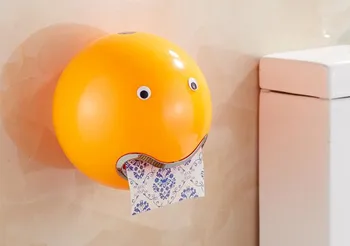 De dibujos animados de plástico de la forma de la bola de una caja de pañuelos papel higiénico titular de la bandeja de Papel Higiénico Titular de Baño Accesorios de baño de hardware