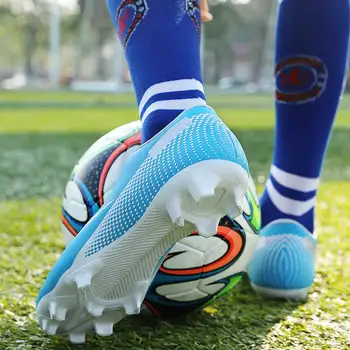 De fútbol al aire libre antideslizante zapatos para niños y niñas TF/FG apoyo de tobillo de entrenamiento de fútbol zapatos de deporte de los hombres de fútbol zapatos de deporte