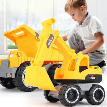 De gran tamaño del Bebé de Simulación de Ingeniería de Coches de Juguete Excavadora Modelo de Tractor de Juguete Camión de volteo Modelo de Coche de Juguete Mini de Regalo para el Niño