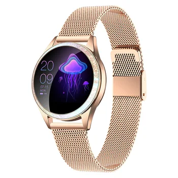 De la moda de Nueva Caliente KW20 Reloj Inteligente de las Mujeres Pulsera con Monitor de Ritmo Cardíaco Sueño de Monitoreo de llamadas de Recordatorio Smartwatch para IOS, Android