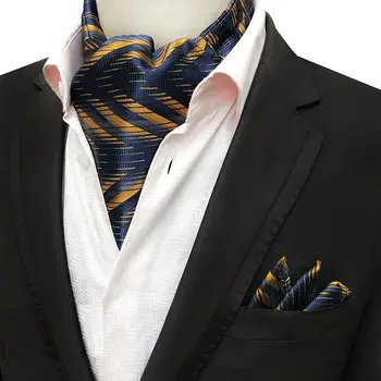 De lujo de los Hombres de Lujo de la Seda Corbata Ascot Hombre Pañuelo Lazos Pañuelo Conjuntos Florales Paisley pañuelo de Bolsillo de Corbata Para la Fiesta de Boda