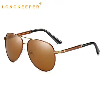 De lujo de Metal Polarizado Gafas de sol de las Mujeres de los Hombres de Diseño Clásico Piloto Masculino Gafas de Sol de Espejo de Conducción Eyeware UV400 oculos masculino