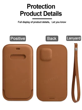 De lujo Genuino funda de piel Para el iPhone 12 Pro Max 12 mini Caso Magnético Mag titular de la Tarjeta Monedero de Bolsillo Seguro de Protección de la Cubierta