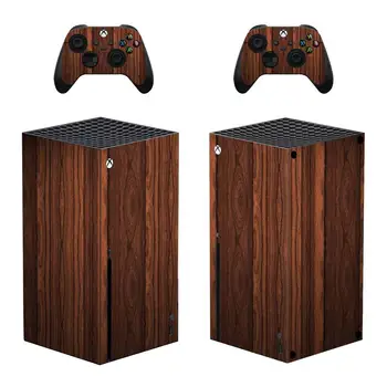 De madera del Estilo de la etiqueta Engomada de la Piel Cubierta para Xbox X de la Serie de la Consola y los Controladores de la Serie X de la Piel etiqueta Engomada de la Calcomanía de Vinilo