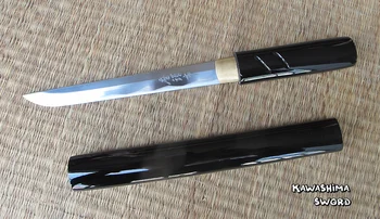 De Mano de ZATOICHI Japonés Shirasaya Samurai Katana Tanto Real Espada aguda 1045 Acero al Carbono abrecartas-Pequeños Cuchillos