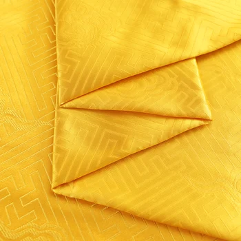 De oro de la tela de brocado de tejidos jacquard para la costura de cheongsam y quimono de raso brocado de materiales para el BRICOLAJE