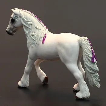 De plástico Caballo Blanco, el Modelo de la Figura del Rancho de los Animales de la Granja de los Pastizales de Juguetes para Niños de Figuritas de Niños de Juguete de Colección