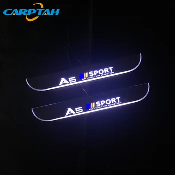 Del Coche LED de desgaste de la Placa de Recorte del Pedal del Umbral de la Puerta de la Vía Mover la Bienvenida a la Luz Para Audi A5 Sportback F5A 8TA F53 Impermeable