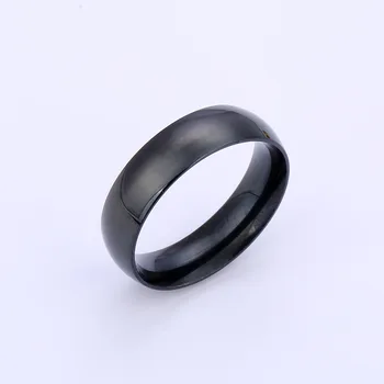 Dentro y fuera del arco de titanio anillo de acero inoxidable simple de los amantes del anillo de los fabricantes de lotes enviar avanzado anillo