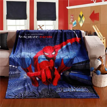 Dibujos animados de Disney Azul Rojo Impresión de Spiderman Manta de Tiro para Niños los Niños de Regalo en la Cama/Sofá de Verano Throws150x200cm