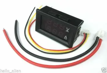 Digital LED Voltímetro Amperímetro Medidor de DC de Voltaje en el Panel Monitor de Corriente de 12v 24v del Coche