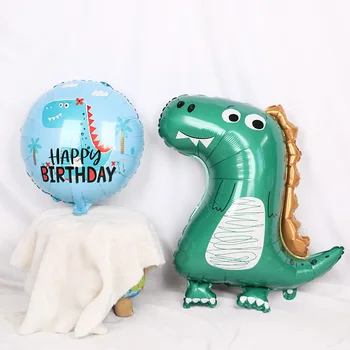 Dinosaurio Parte del Globo 1er Cumpleaños Decoraciones de Fiesta de los Niños 30inch Número de Globos metálicos de Dinosaurios Globos de la Ducha del Bebé de la Selva Parte