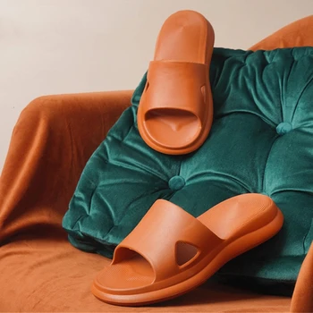 Diseño de lujo de la Casa de las Mujeres Talón Zapatillas de EVA Rebote Cómodo cuarto de Baño de las Señoras de Diapositivas antideslizante Hogar Sólido Par de Zapatos Casuales