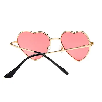 Diseño de moda de Corazón de Amor de Gafas de sol de Marca Retro de las Mujeres gafas de Sol Rojo Amarillo Rosa Gafas Tonos De Lady Vintage Gafas UV400
