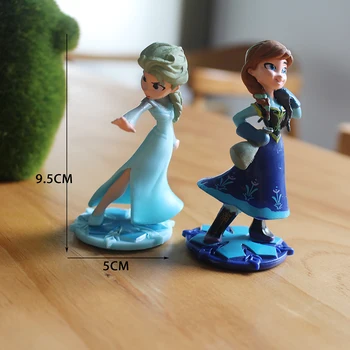 DISNEY 2 pcs/set Q Posket Frozen Reina Elsa Anna figura Juguetes Muñecos de PVC Anime Muñecas Figuras de Colección Modelo Juguetes de Niños