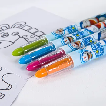 Disney Congelado Aisha De Dibujos Animados De Los Niños Crayón Estudiante Cepillo Giratorio De 12 Color De Rotación Para Colorear Con Crayones De Graffiti De La Pluma Del Regalo De Cumpleaños